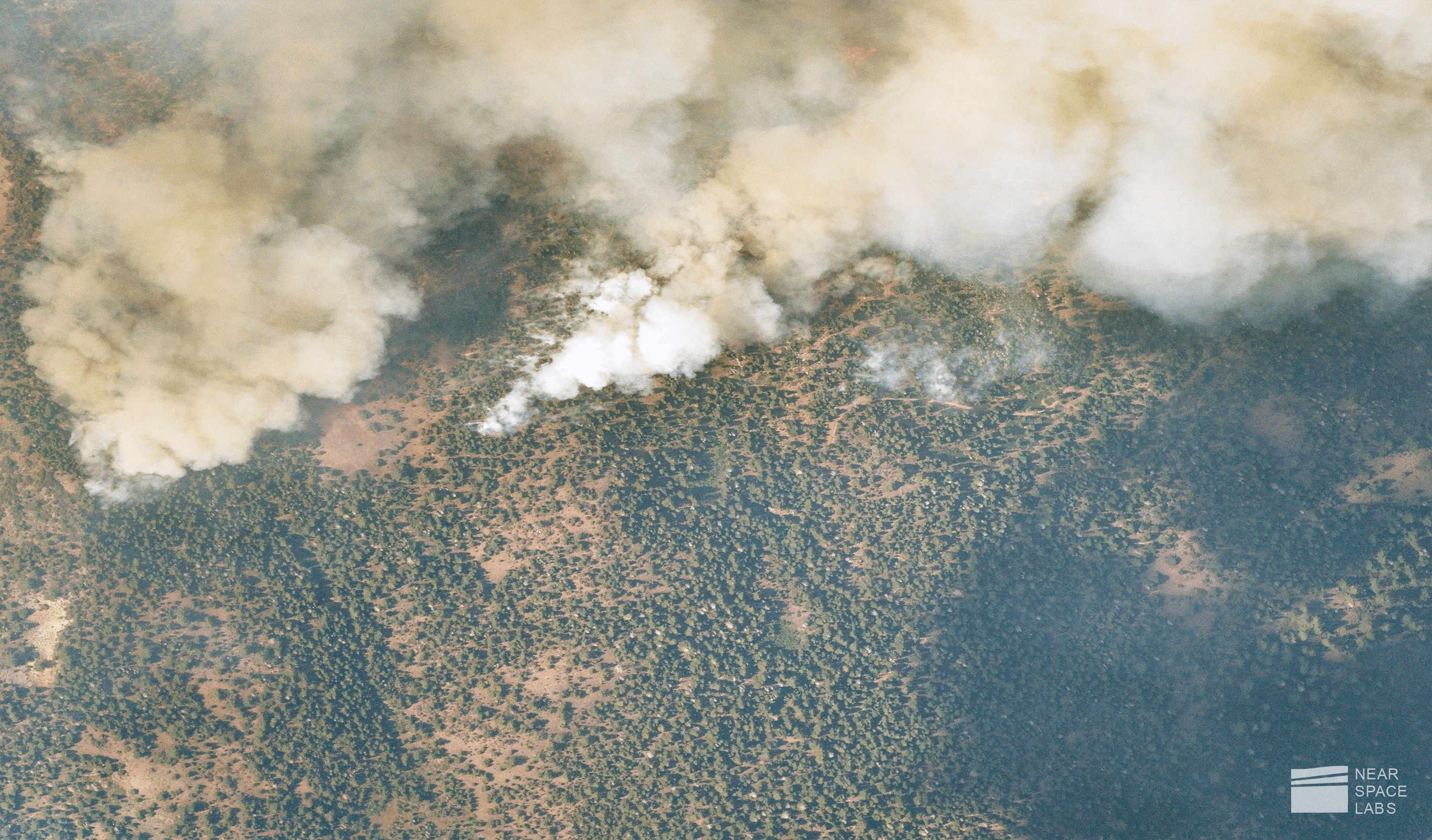 Near Space Labs 30 cm capture of Tamarack Wildfires 