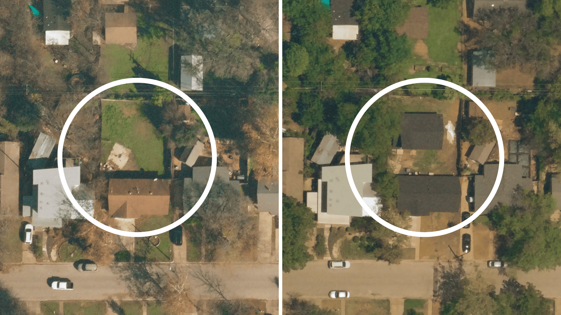 Near Space Labs' high-frequency capture of a residential property adding a unattached structure into the backyard.